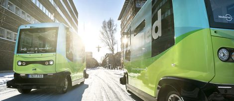 Självkörande bussar i Kista