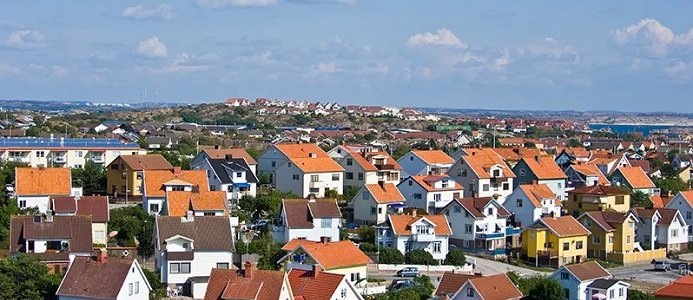 Småhus. Bildkälla Lantmäteriet