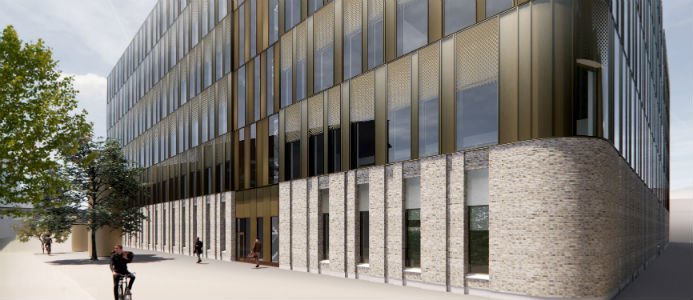 Skanska ska bygga lokaler åt Akademiska hus. Illustration: Kanozi Arkitekter