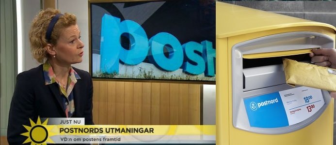 Postnords vd Annemarie Gardshol. Postnord/TV4