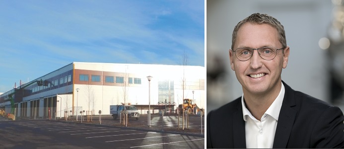 Bild på lagret i Umeå / Stefan Bergström Hedmark, vd för Martin & Servera Logistik. Foto: Martin Servera