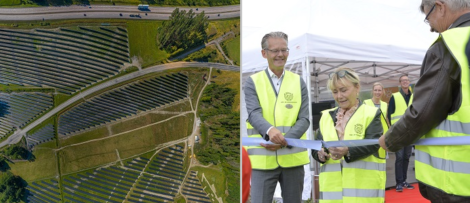 Idag invigdes HSBs solcellspark utanför Strängnäs. Bilder: HSB